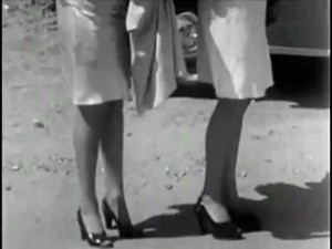 SEXY RETRO VINTAGE CAR-STOP HITCH-HIKING