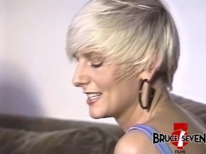 Busty dyke dominatrix punishes sub after