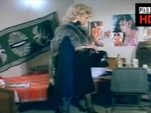 Michelle Dubois in black lingerie