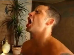 Womans massage becomes 3way with two bi