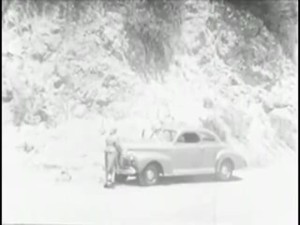 SEXY RETRO VINTAGE CAR-STOP HITCH-HIKING