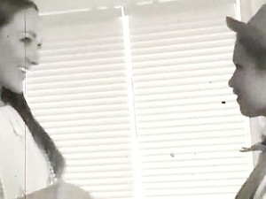 MILF Tongue Fucks Sexy Brunette